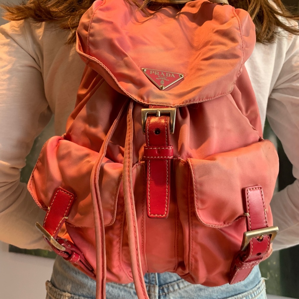 Prada Nylon Pink Small Backpack - image 1